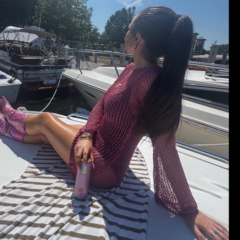 Superdown Vibrant pink Long Sleeve Dress